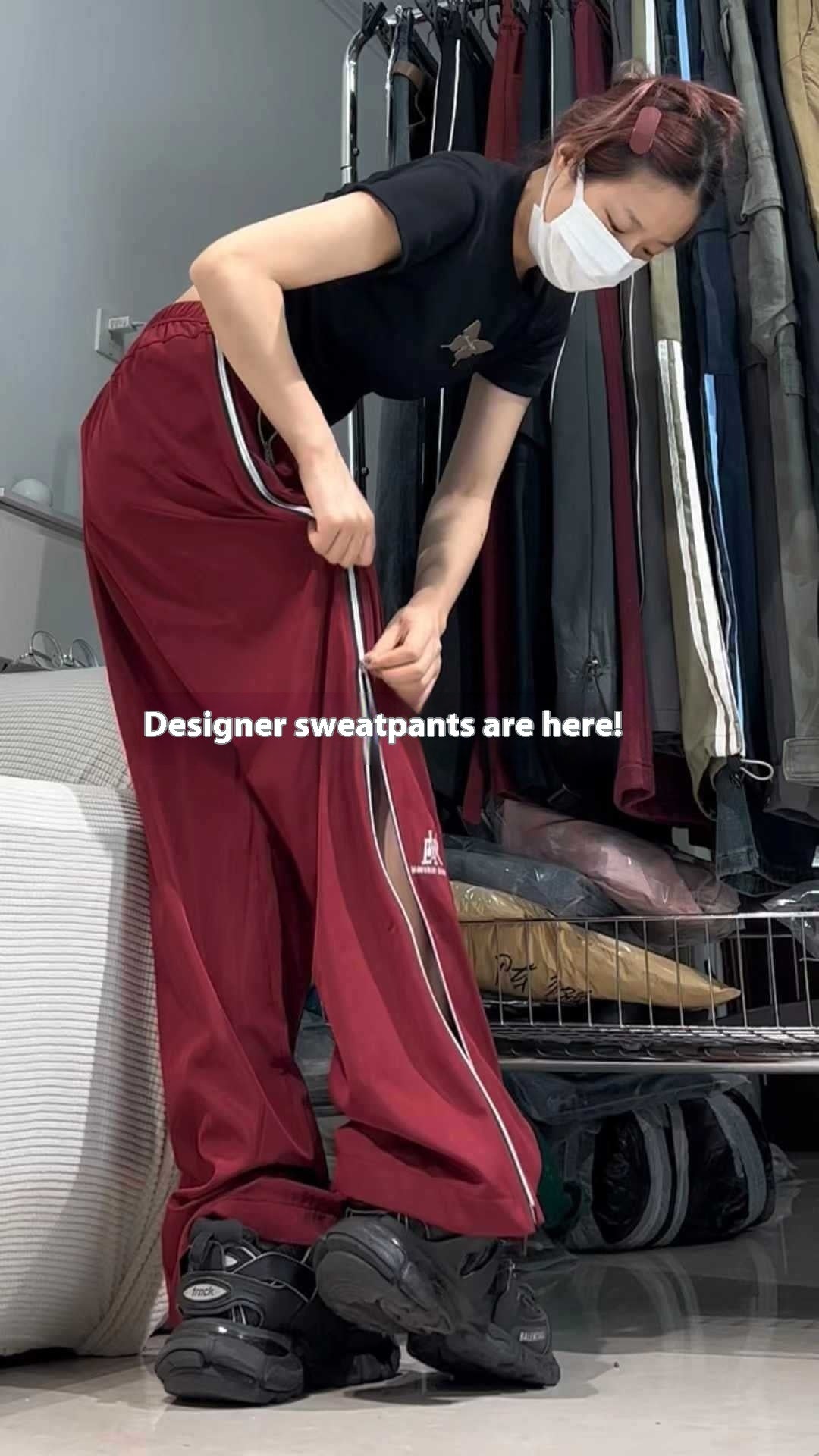 Side Zipper Sports Pants Women's Loose Casual Pants