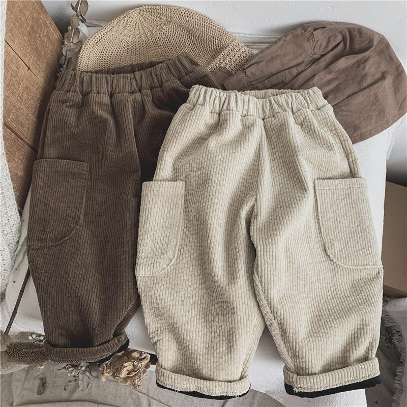Warm Casual Pants Boys And Girls Trousers