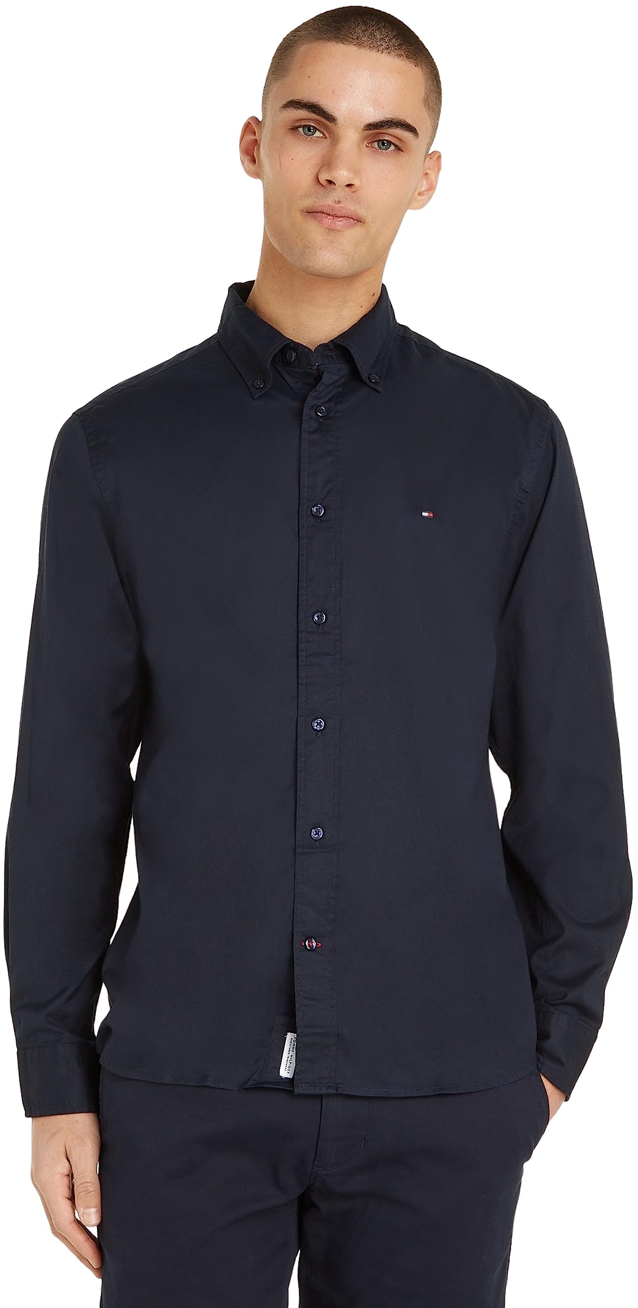 Tommy Hilfiger herr Core Flex Poplin Rf skjorta Casual skjortor