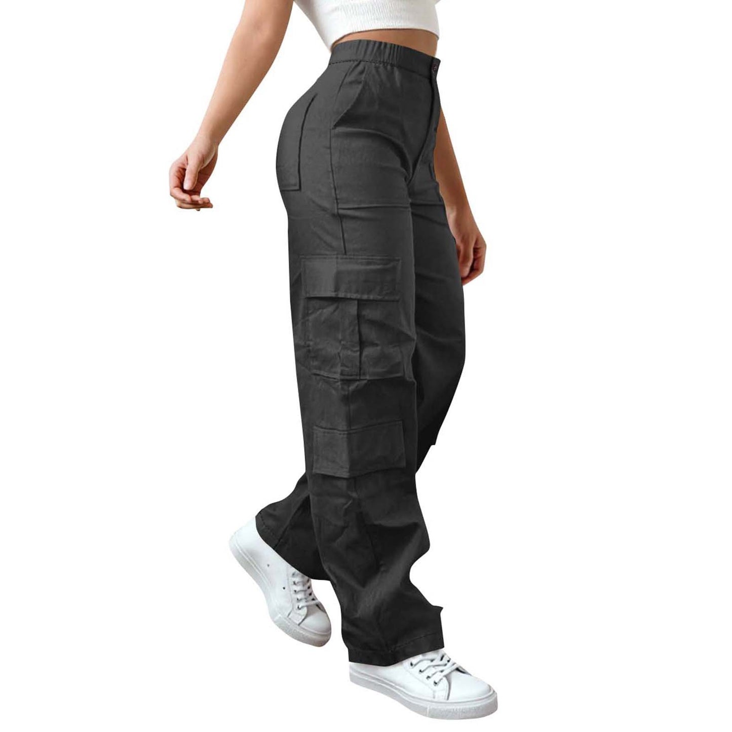 Waist Button Strip Zipper With Pockets Outdoor Mountaineering Leisure Overalls Trousers