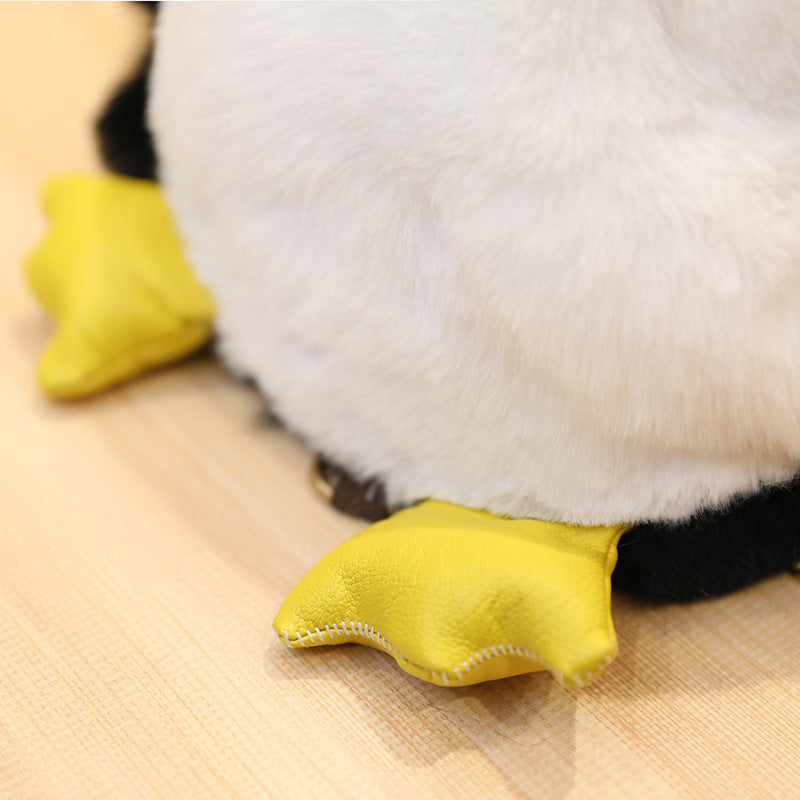 Kawaii Penguin Crossbody Bag Plush Toy Soft Stuffed Shoulder Bag Shoulder Satchel Bag Cosmetic Bag