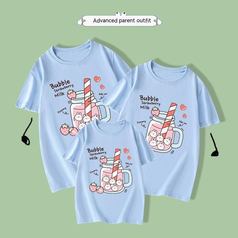 Cute Strawberry Girl T-shirt Short Sleeve