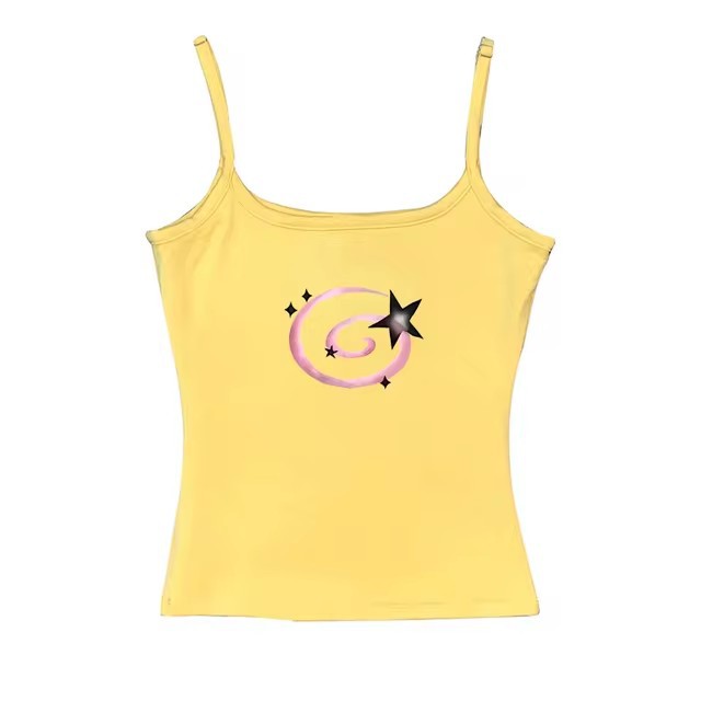 Women's Pattern Print Slim Fit Short Dacron Camisole