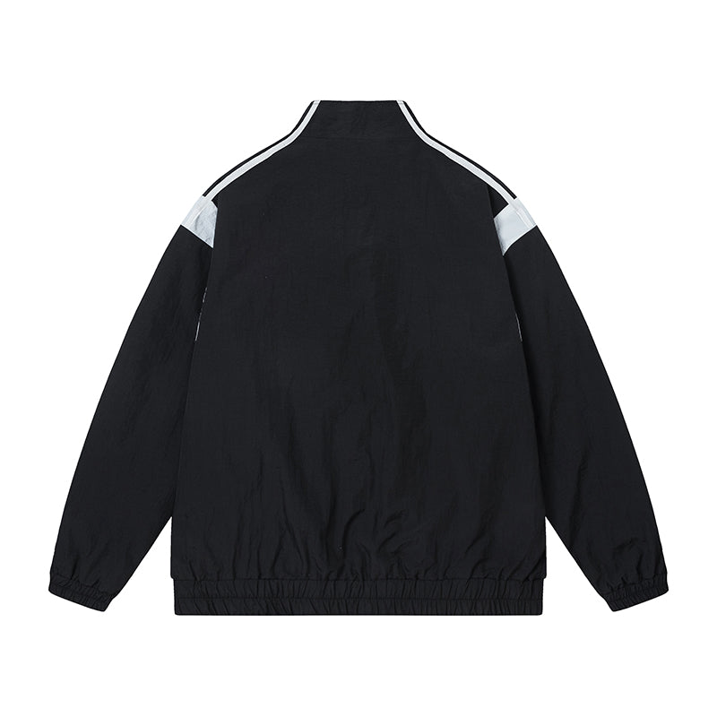 Color Matching Stand-up Collar Jacket Men