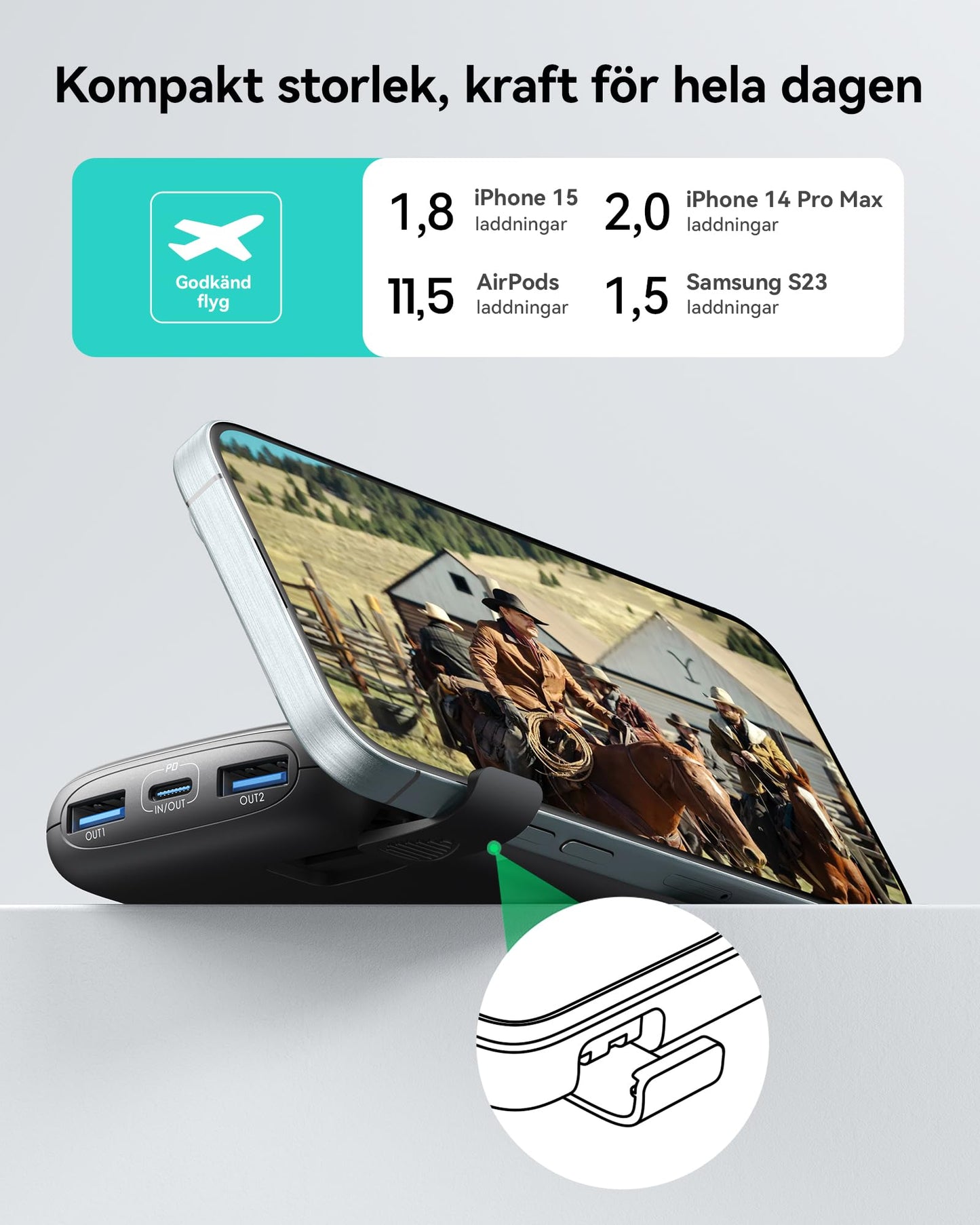 INIU 10000mAh Mini Power Bank, 22,5W PD3.0 QC4.0 Snabbladdning Extern Batteri, USB C in&out Bärbar Laddare för iPhone 16 15 14 13 12 Pro Max iPad Air 6 Mini 5 Samsung Galaxy S24 S23 S22 Pixel Xiaomi