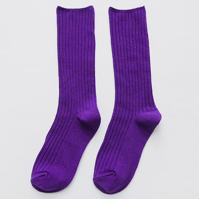 Vintage Forest Vertical Cotton College Style Socks