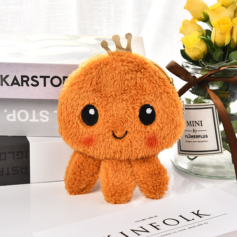 Cute Small Octopus Coin Purse Plush Mini-Portable