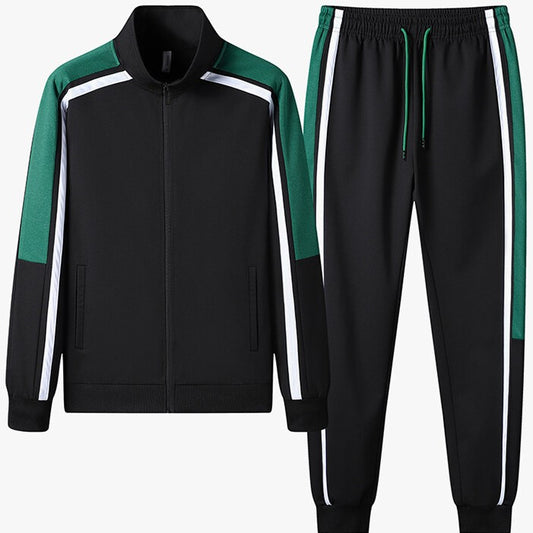 Sports Cardigan og Buksesæt til Mænd med Ståkrave