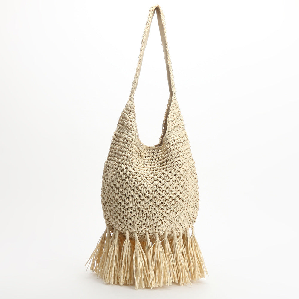 Tassel Straw Weaving Bag Weaving Girl