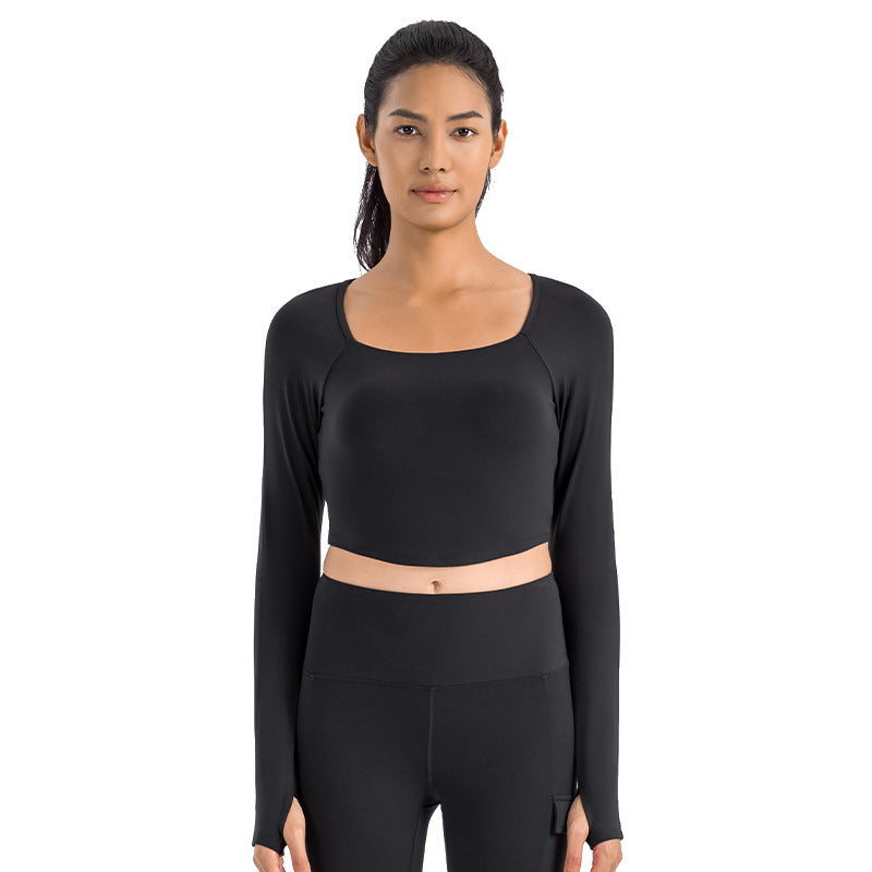Mesh Stitching Breathable Slim Yoga Long Sleeve
