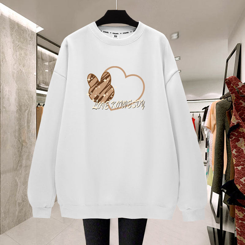 Student Lazy Style Plush Thickened Top Pullover