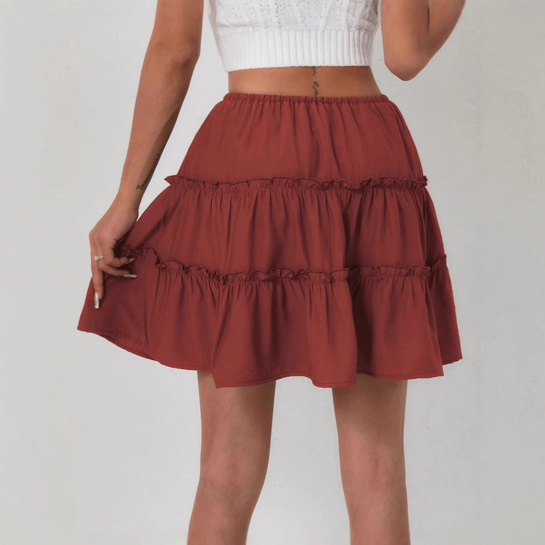Short Skirt With A No-bulge Inner Lining