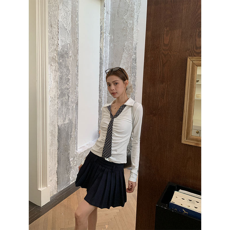 Korean Slim-fit Slimming Long Sleeve T-shirt Women