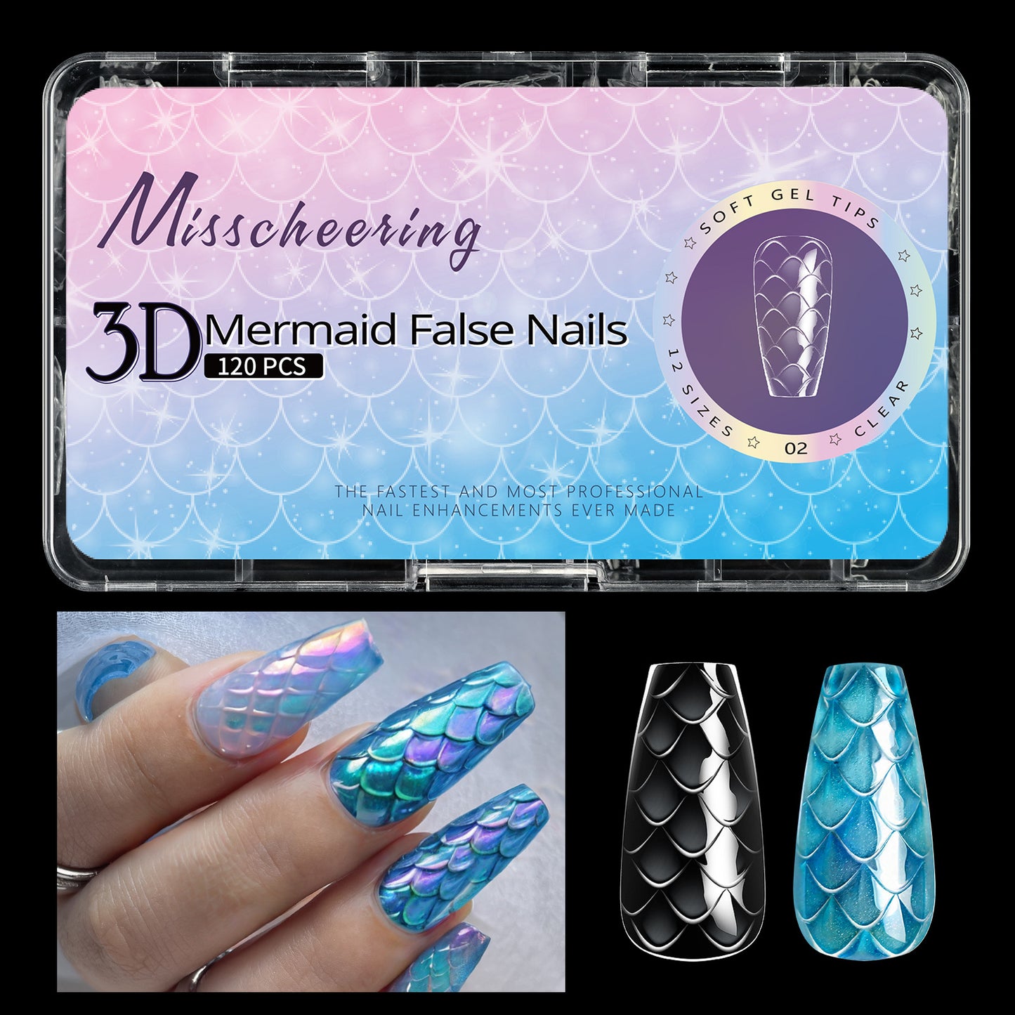 Scale Long Shaping Nail Tip  3D