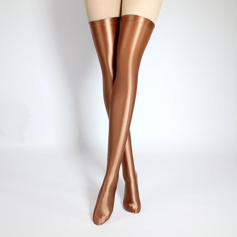 Beauty Shiny Silky Multicolor Japanese High Tube Half Knee Length Stockings