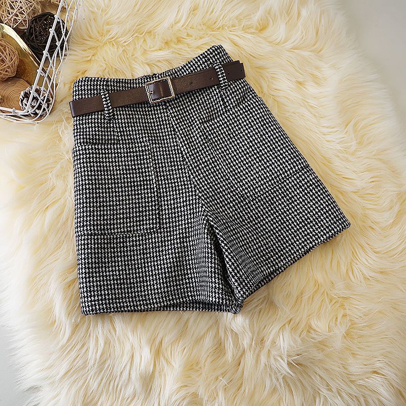 Fashionable All-match Slimming Woolen Wide-leg Pants