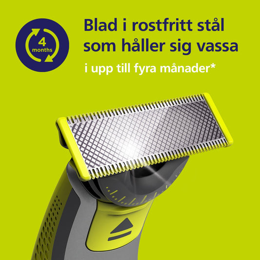 Philips OneBlade Original-rakblad för alla OneBlade- och OneBlade Pro-modeller, 5-pack (modell QP250/50)