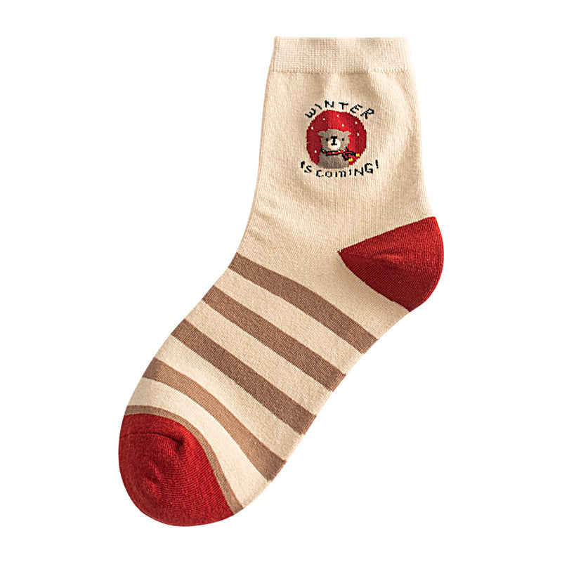 Women's Pure Cotton Cartoon Cute Socks