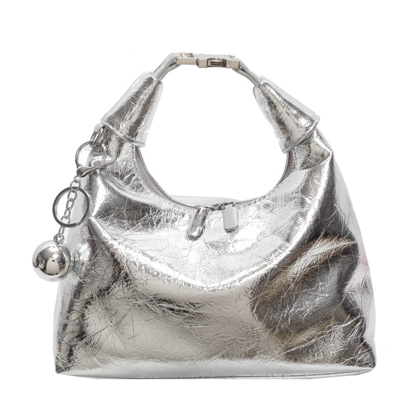 High-grade Light Luxury Glossy Dumpling Bag Casual