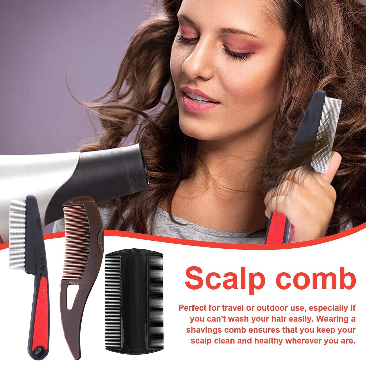 Hårskrubber för hårbotten, hårbotten Exfoliator Brush - Portable Scalp Brush Ergonomic Wide Tooth Comb - Massageverktyg och utrustning för bröllop, födelsedagar, årsdagar