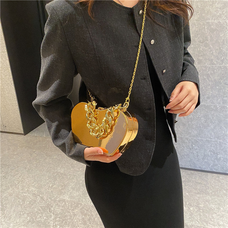 Net Red Texture One-shoulder Western-style Box Bag
