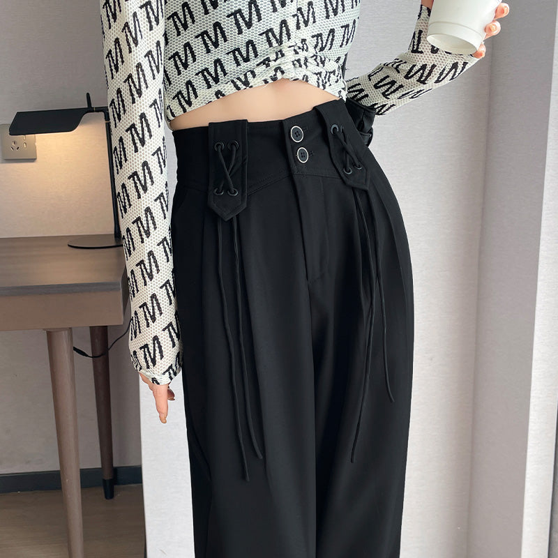 Women's Straight Fit Loose Slim Suit Pants