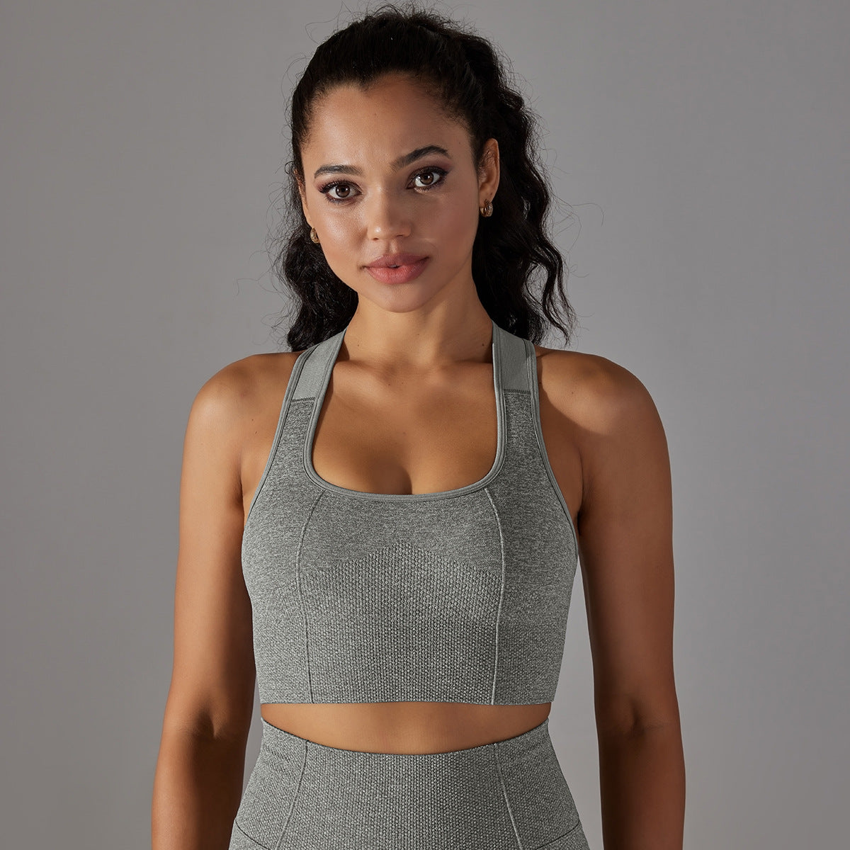 Seamless Knitted Cross Beauty Back Yoga Vest