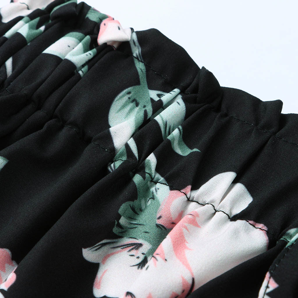 Women's printed wide-leg shorts