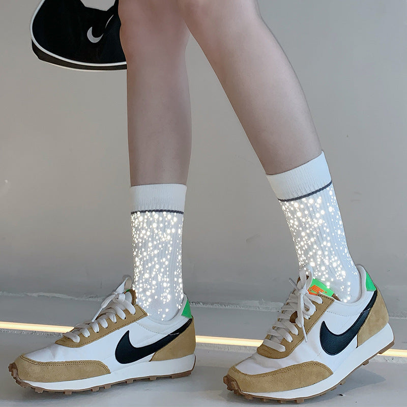 The sky is full of reflective socks