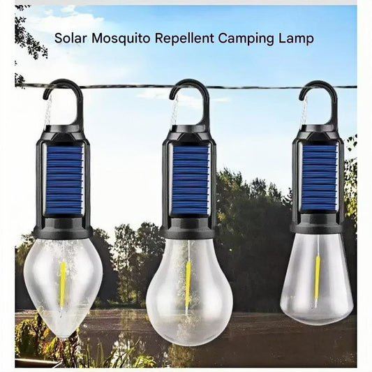 LED Solar Lampe Camping Nødbelysning Pære Wolfram Glødetråd Lys Genopladelig Myggemiddel Lampe Bærbar Udendørs Belysning Camping