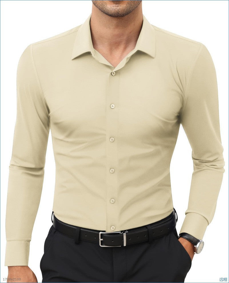 Stretch White Button-Down Mens Plus-Size Shirt Business Best-Selling Amazon Shirt