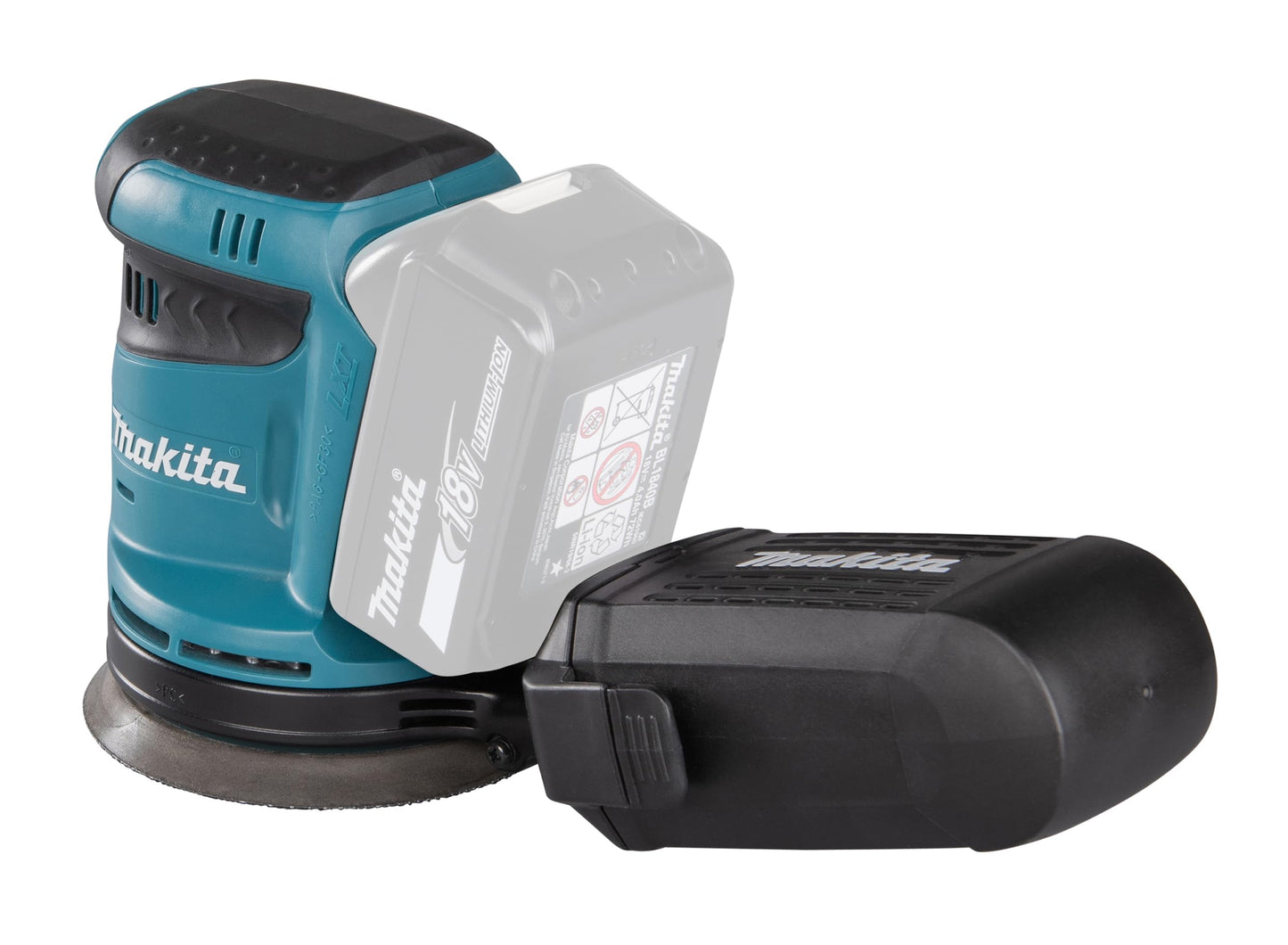 Makita Sladdlös Excentrisk Slipmaskin, 11000 varv/min, 18V, 5 A, Blå/Svart