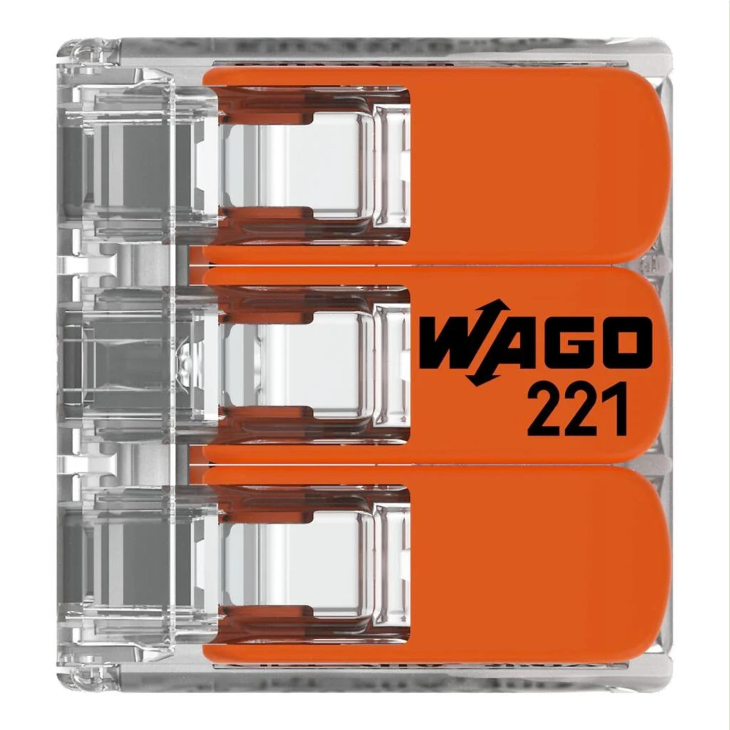 Wago 221-413 Compact-Kopplingsklämmor, 3-Steg, 0.14-4 mm², Paket med 50 Stycken