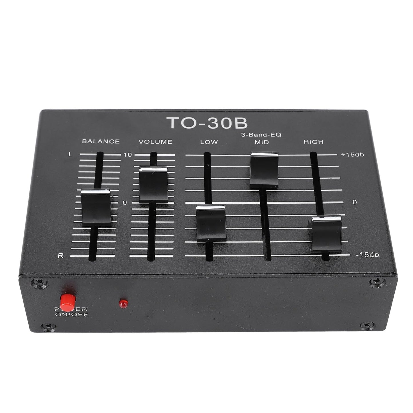 3 Band Equalizer, 20Hz-20Khz High Medium Low EQ Stereo Equalizer Channel Digital Equalizer