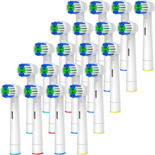 20 stycken professionella borsthuvuden kompatibla med Oral B eltandborstar, reservhuvuden för Pro 500/1000/1500/3000/3757/5000/7000/7500/8000