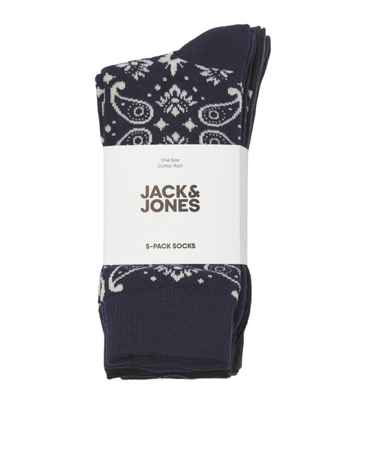 Jack & Jones Jacparis strumpor 5-pack, Magisk skog/förpackning: svart – marinblå kavaj – svart – magisk skog, One Size