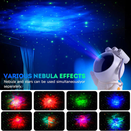 Astronaut LED Galaxy Projektor Starry Sky Night Light, Astronaut Star Projektor med, Timer och fjärrkontroll, Dimma för sovrum och tak projektor, Gåvor till barn och vuxna