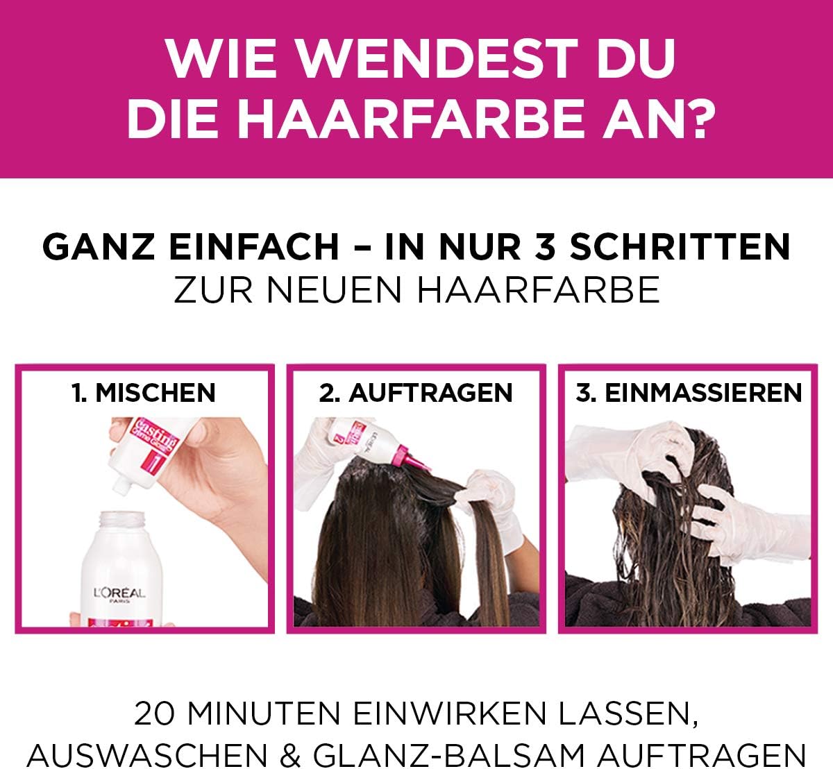 L'ORÉAL Casting Crème Gloss Hårfärg, 323 Mörk Choklad