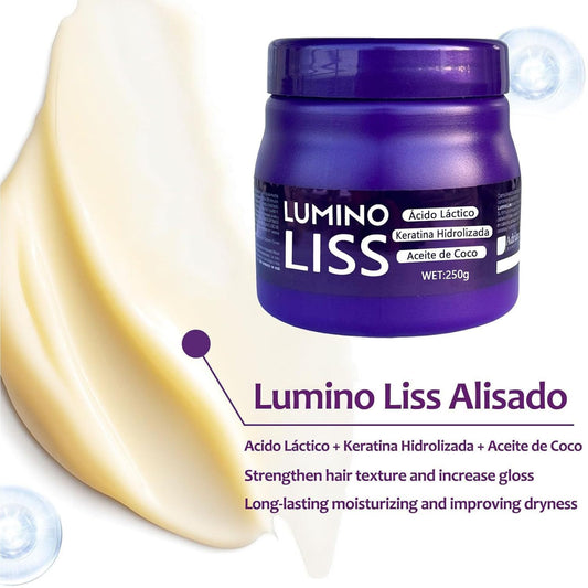 Lumino Liss utjämning, LuminoLiss-rätning, formlös Lumino Liss – 250 g rak, silkeslen, frizz hårplattång – med varaktig glans och naturlig mjukhet (2)