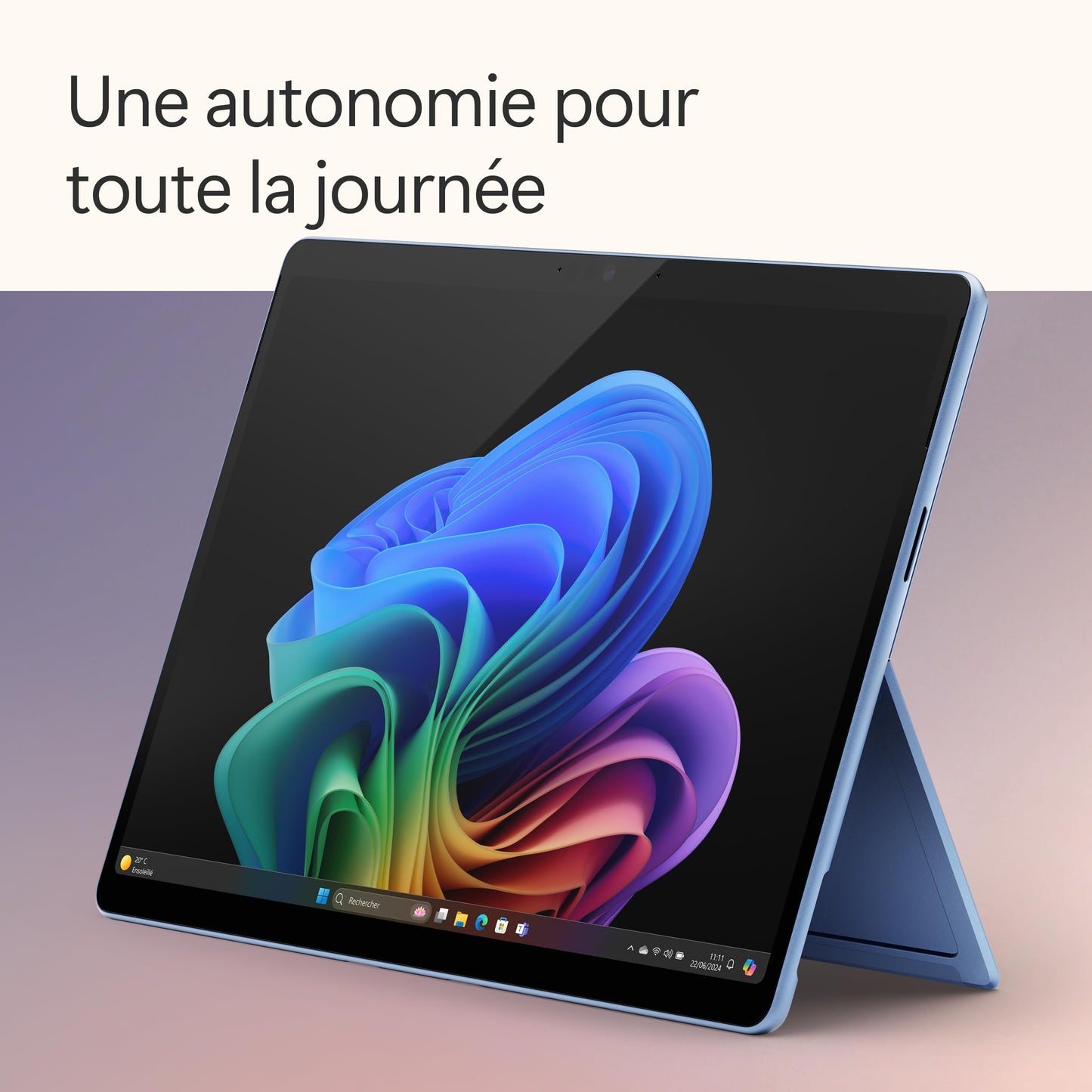Microsoft Surface Pro (laddare ingår inte) | Copilot+ PC | 13 OLED-pekskärm | Snapdragon® X Elite | 16 GB RAM | 512 TB SSD | Senaste modellen, 11:e upplagan | Safirblå