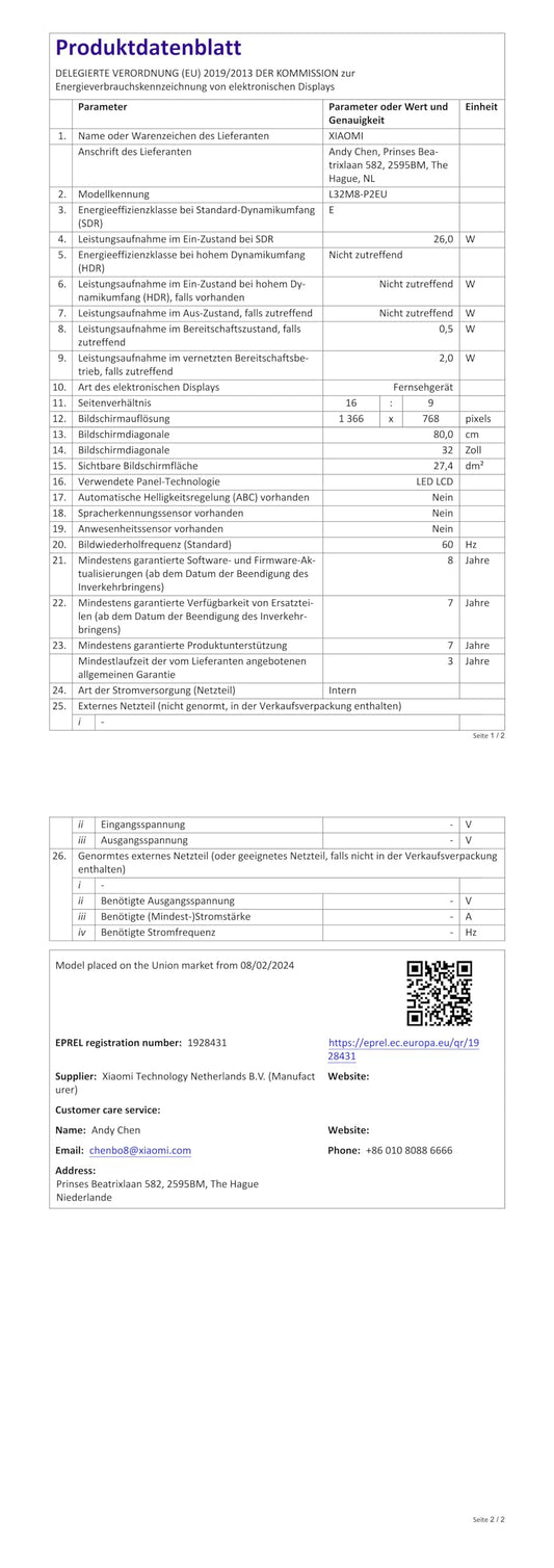 Xiaomi TV A 32 2025