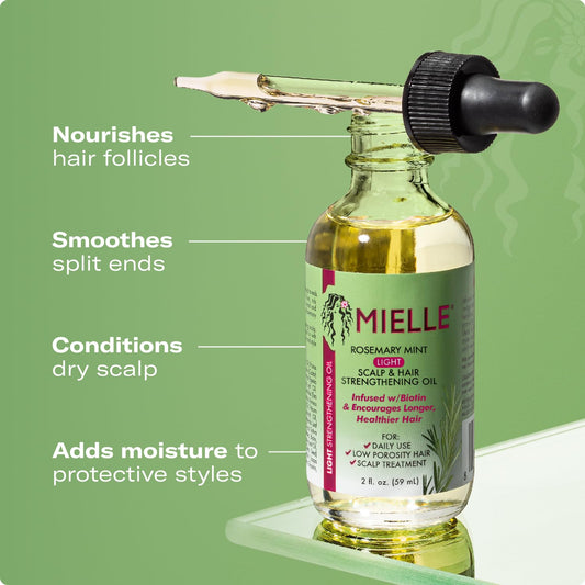 Mielle Rosemary Mint Light Scalp & Hårstärkande olja, 57,7 g