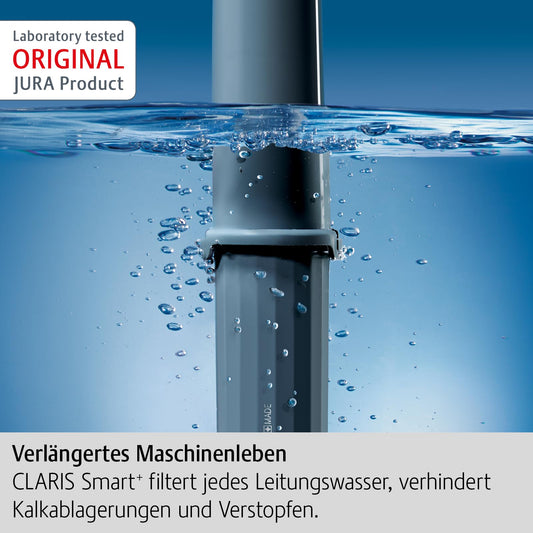 Jura 24233 Claris Smart+ filterpatron set med 3, plast, grå