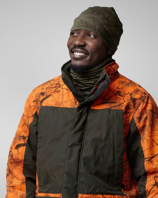Fjallraven 87170-626-261 Lappland mössor/Lappland Mössa Unisex - Vuxen Grön Camo-Orange Multi Camo One Size