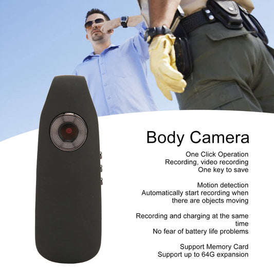 Body Camera, 1080P HD Body Video Recorder Multifunktion Mini Body Camera Video Recorder för Brottsbekämpning