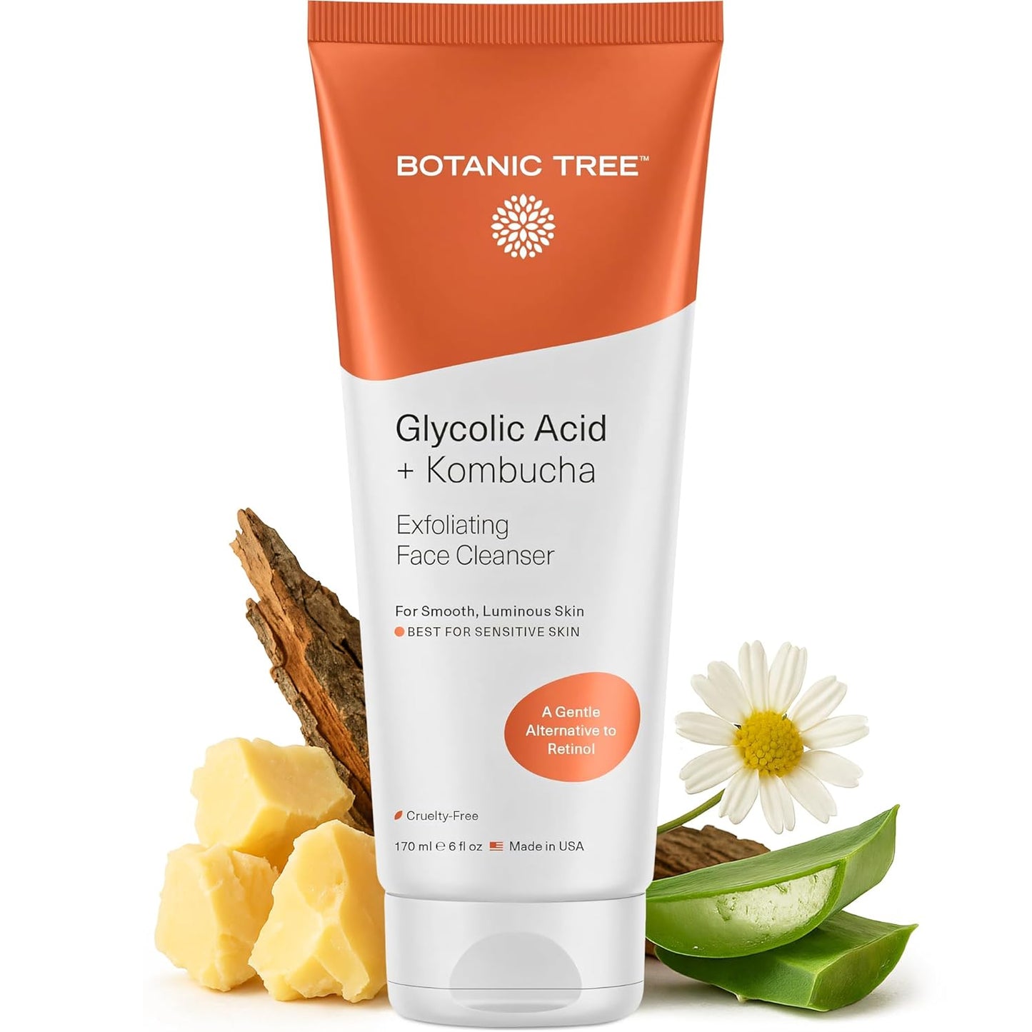 Glycolic Acid Face Wash - Facial Cleanser and Scrub - 10% Glycolic Acid, AHA - Salicylic Cleanser - 6 Fl. Oz