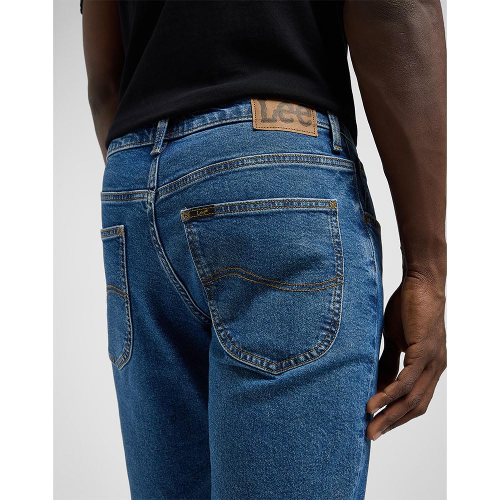Lee herrjeans Brooklyn straight, klassisk rak passform, raka ben, belmont, 32W / 34L