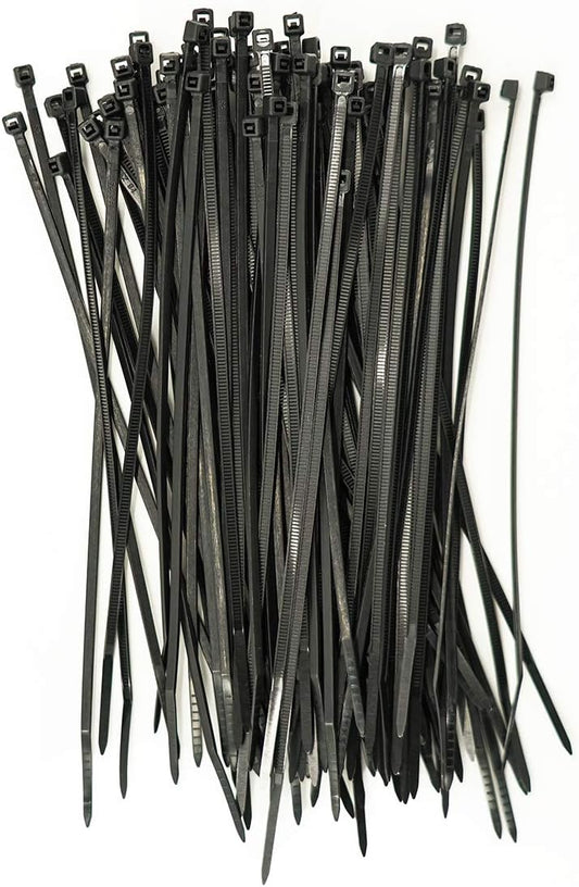 ERKO Kabelbuntband Svart 300 x 3,6 mm Set 100 stycken, Temperaturbeständig Kemisk beständighet, starkt buntband med 18 kg draghållfasthet, för professionella