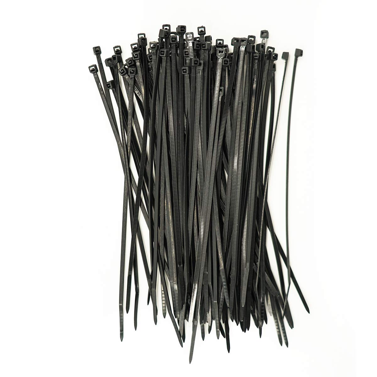 ERKO Kabelbuntband Svart 300 x 3,6 mm Set 100 stycken, Temperaturbeständig Kemisk beständighet, starkt buntband med 18 kg draghållfasthet, för professionella