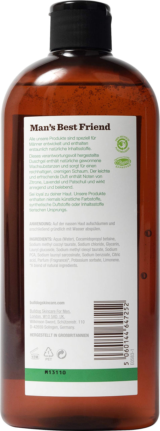 BULLDOG – kroppsvård för män | Original duschgel | naturlig och uppfriskande duschgel | 500 ml